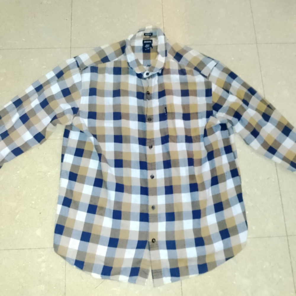 Dickies Modern Fit Checkered Shirt - Blue, Tan, White